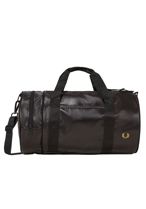 Borsone Fred Perry Tonal Classic Barrel Bag Nero Oro Unisex FRED PERRY | Borse | L7260-774